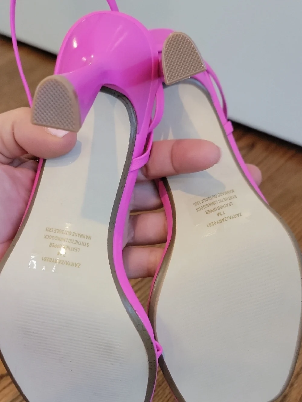 Steve Madden Hot Pink Strappy Heeled Sandal - Picture 4 of 5